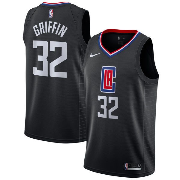 Men Los Angeles Clippers #32 Griffin Black Game Nike NBA Jerseys